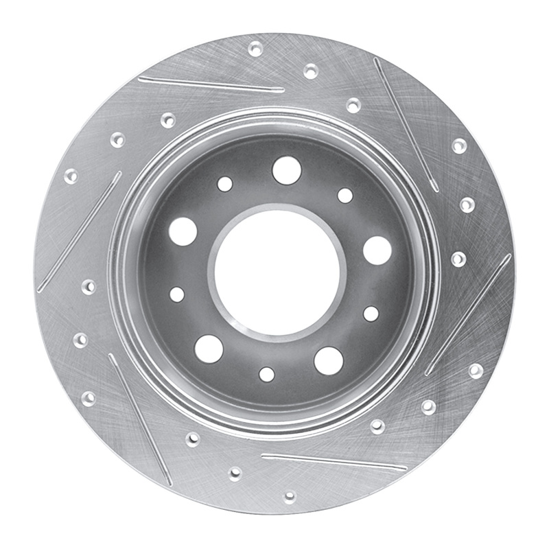Ram Promaster 2500 Brake Rotor (1) - Rear Left - R1 Concepts - Drilled & Slotted - Silver - `14-`21